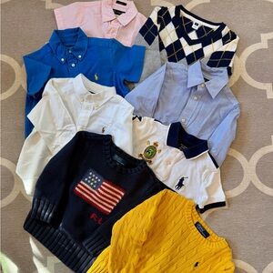 Excellent condition lot of 8pcs Ralph Lauren, Janie & Jack, Crewcuts 24mos / 2T